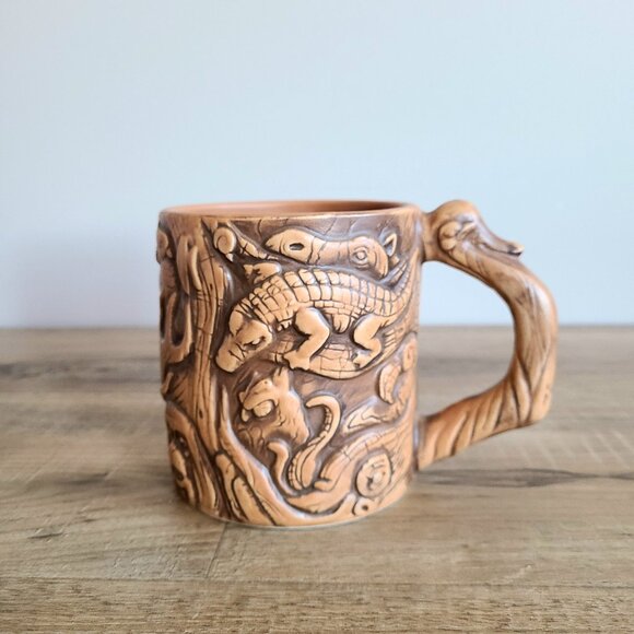 Disney Parks Tree of Life embossed African animals 3D large coffee tea mug. - Picture 1 of 6